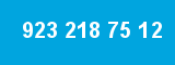 923 218 75 12 923 218 75 12